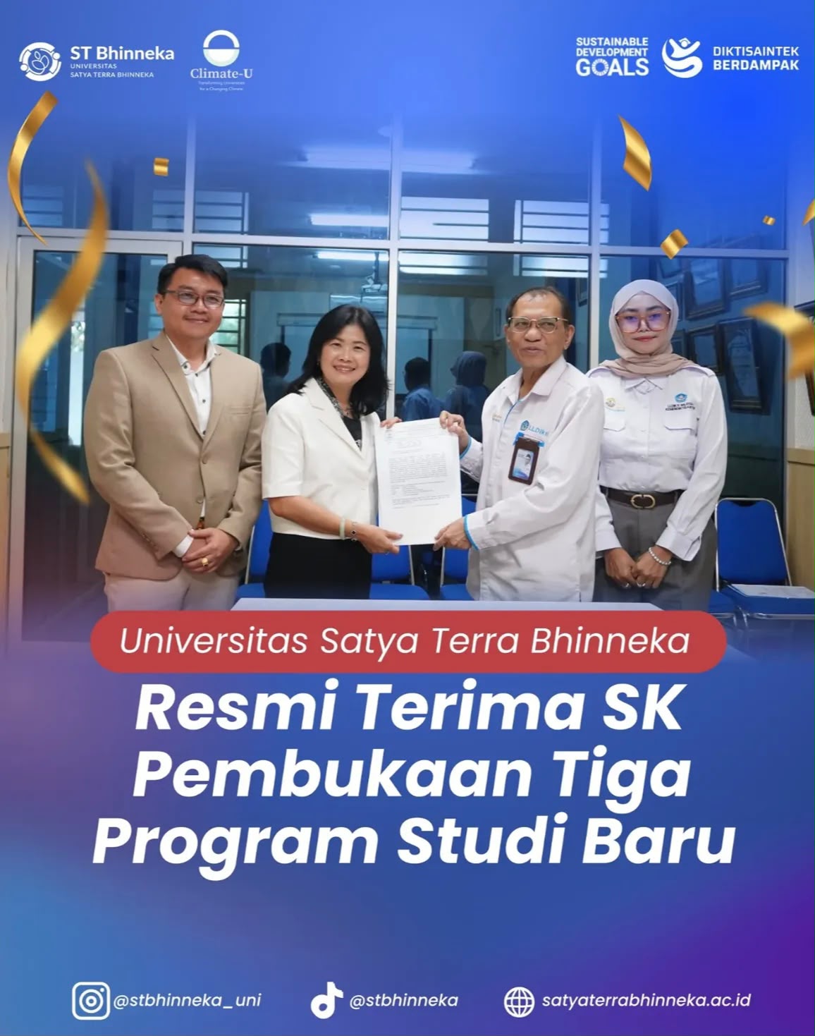 Universitas Satya Terra Bhinneka Resmi Terima SK Pembukaan Tiga Program Studi Baru